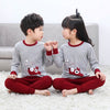 Image of New Autumn Cartoon Pajamas For Girls Boys Children's Pajamas Long-sleeves Cotton 2pcs Pyjamas Set Baby Clothes Kids Sleepwear