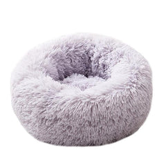 Long Plush Super Soft Pet Bed Kennel Dog Round Cat Winter Warm Sleeping Bag Puppy Cushion Mat Portable Cat Supplies