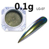 Image of Peacock Holographic Chameleon Nail Glitter Mirror Laser Dust Nail Art Chrome Pigment Powder UV Gel Polish Decoration Black Base