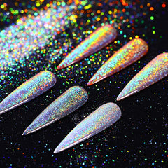 BORN PRETTY 0.5g Holographic Laser Nail Powder 0.5g Rainbow Nail Art Pigment Super Shine Manicure Glitter Nail Art Decoration