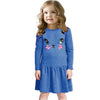 Image of Princess Girls Dress 2018 New Fashion summer Cat Print Children Long Sleeve Cartoon baby girl Cotton Party Dresses for kids