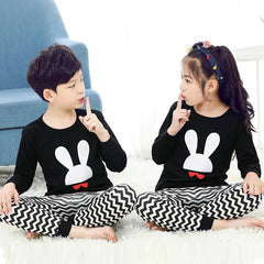 New Autumn Cartoon Pajamas For Girls Boys Children's Pajamas Long-sleeves Cotton 2pcs Pyjamas Set Baby Clothes Kids Sleepwear