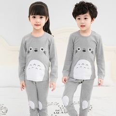 New Autumn Cartoon Pajamas For Girls Boys Children's Pajamas Long-sleeves Cotton 2pcs Pyjamas Set Baby Clothes Kids Sleepwear