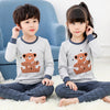 Image of New Autumn Cartoon Pajamas For Girls Boys Children's Pajamas Long-sleeves Cotton 2pcs Pyjamas Set Baby Clothes Kids Sleepwear